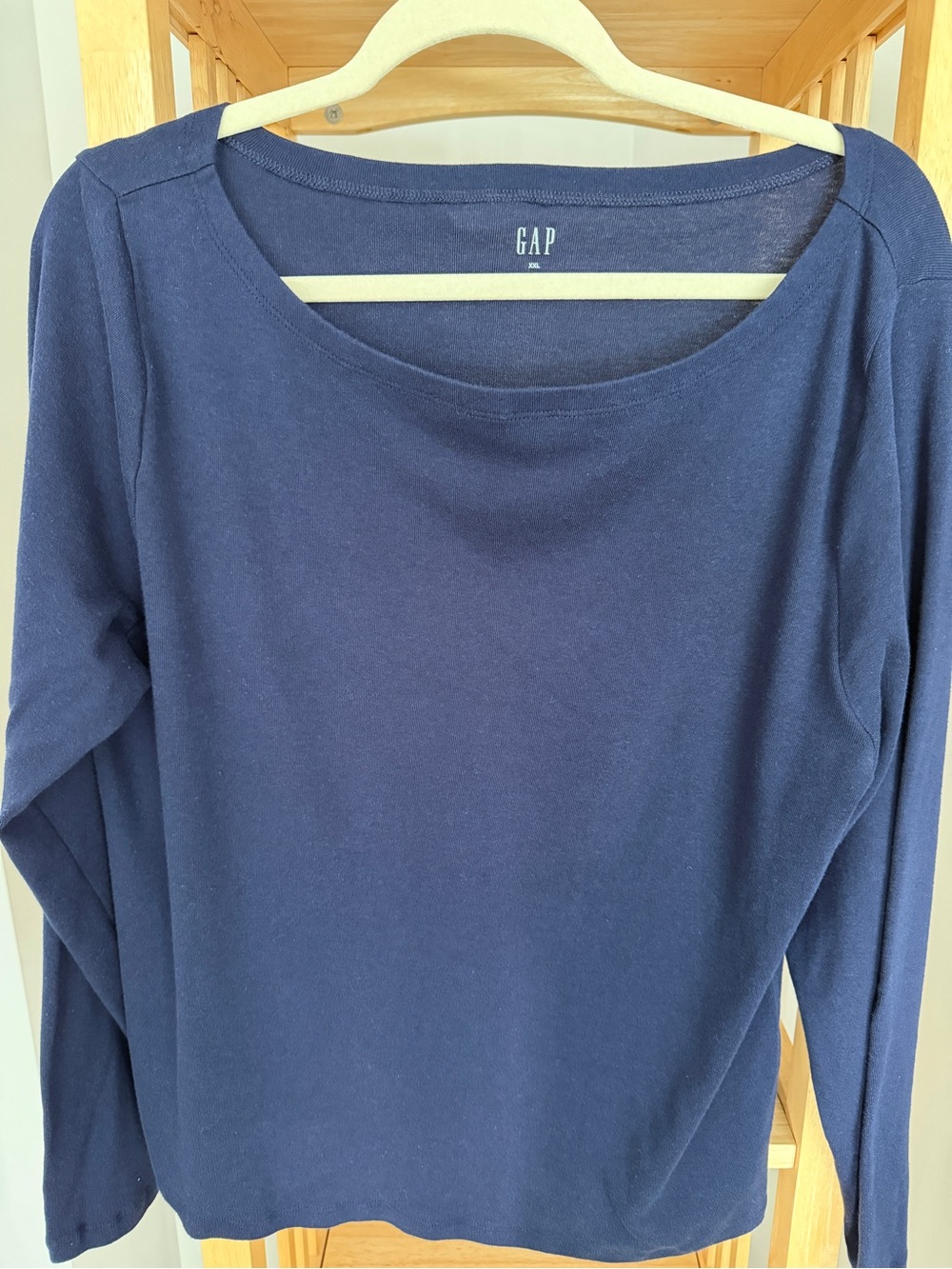 GAP Navy blue Scoop Neck Long-Sleeve Top